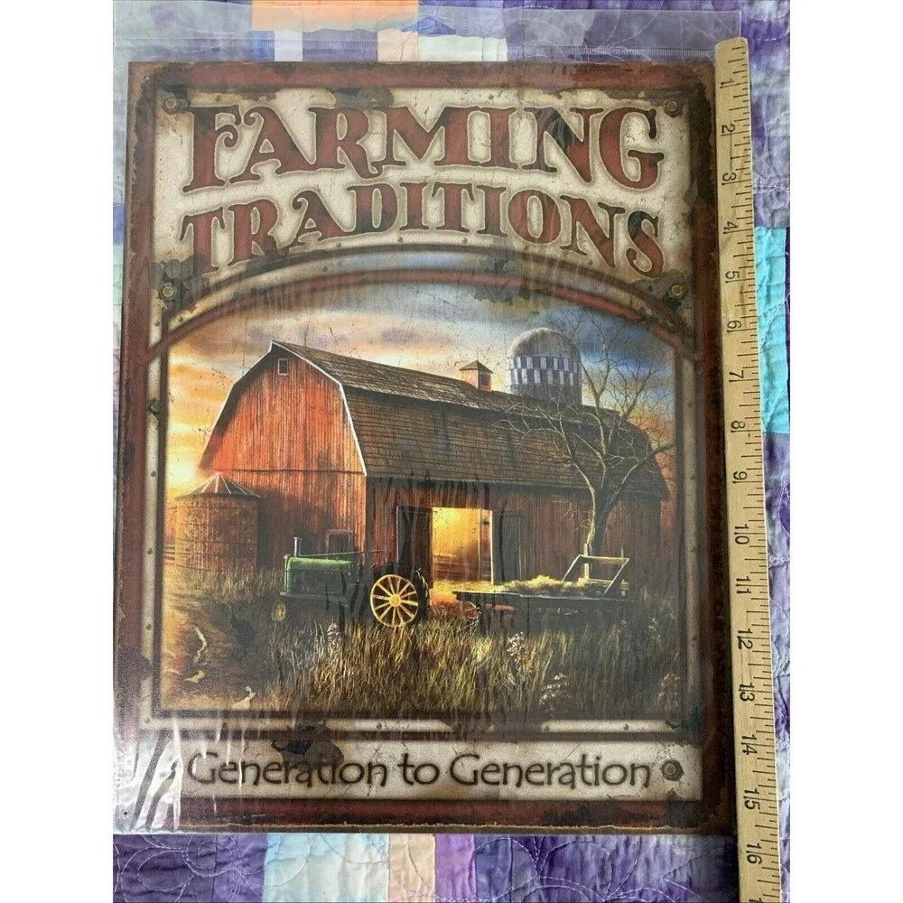 Farming Traditions Generation To Metal 12.5x16 Sign Wall Decor Homestead Farm